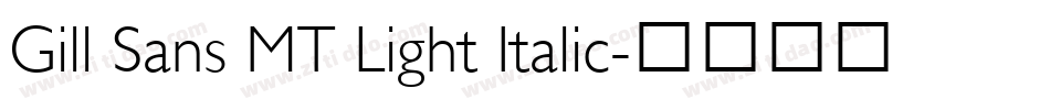 Gill Sans MT Light Italic字体转换